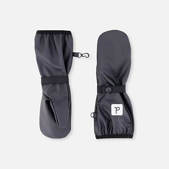 Toddlers Unisex Extended Cuff Rain Mittens with Adjustable Wrist