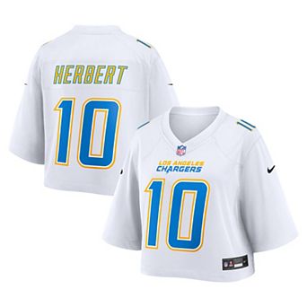 Women's Nike Justin Herbert White Los Angeles Chargers Cropped Fashion Game Jersey