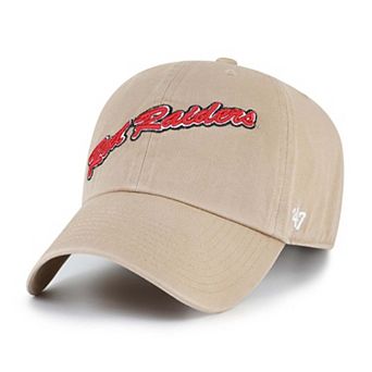 Men's '47 Khaki Texas Tech Red Raiders Vault Clean Up Adjustable Hat