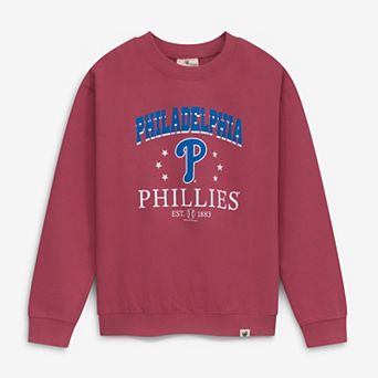 Girls Youth Soft as a Grape Red Philadelphia Phillies Pigment Dyed Sweatshirt