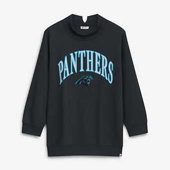 Women's '47 Black Carolina Panthers Plus Size Vantage Mock Neck Pullover