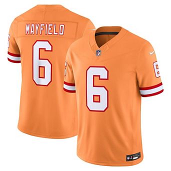 Men's Nike Baker Mayfield Creamsicle Tampa Bay Buccaneers Alternate Vapor F.U.S.E. Stitched Limited Jersey