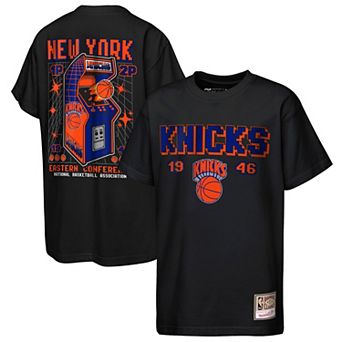 Youth Mitchell & Ness Black New York Knicks Arcade T-Shirt