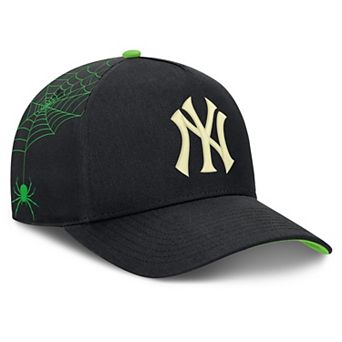 Men's Nike Black New York Yankees Halloween Glow in the Dark Rise Dri-FIT A-Frame Adjustable Hat
