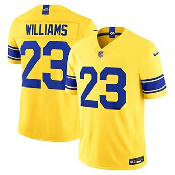 Men's Nike Kyren Williams Los Angeles Rams Classic Sol Vapor F.U.S.E. Stitched Limited Jersey