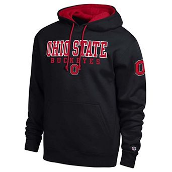 Men's Champion Black Ohio State Buckeyes Contrast Hoodie