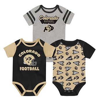 Newborn Outerstuff Black Colorado Buffaloes Star Player Three-Piece Bodysuit Set