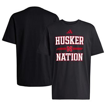 Men's adidas Black Nebraska Huskers Our Red Burns Brighter T-Shirt