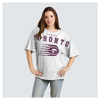 Women's Fanatics White Toronto Tempo Spirit Relaxed Jersey T-Shirt