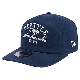 Men's New Era College Navy Seattle Seahawks Stacked 19TWENTY Adjustable Hat