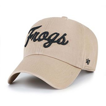 Men's '47 Khaki TCU Horned Frogs Vault Clean Up Adjustable Hat