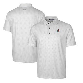 Men's Cutter & Buck Charcoal Arizona Diamondbacks Pike Double Dot Stretch Big & Tall Polo