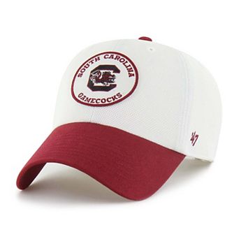 Unisex '47 White/Garnet South Carolina Gamecocks Pique Patch Clean Up Adjustable Hat