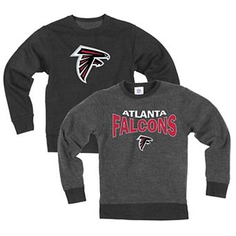 Youth Wes & Willy Black Atlanta Falcons Reversible Fleece Sweatshirt