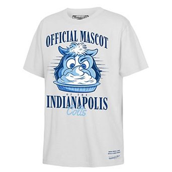 Youth Mitchell & Ness White Indianapolis Colts Official Mascot T-Shirt
