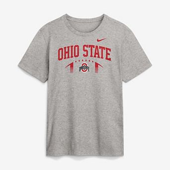 Men's Nike Heather Gray Ohio State Buckeyes Primetime Football Icon T-Shirt