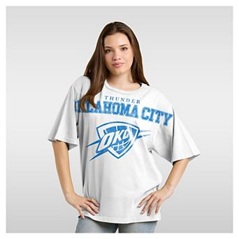 Women's Fanatics White Oklahoma City Thunder Spirit Relaxed Jersey T-Shirt