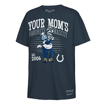 Youth Mitchell & Ness Charcoal Indianapolis Colts Mascot Pie Stack T-Shirt