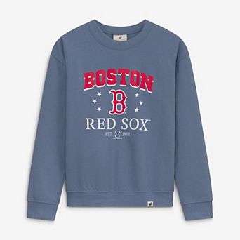 Girls Youth Soft as a Grape Navy Boston Red Sox Pigment Dyed Sweatshirt