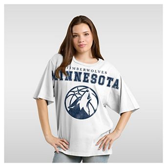 Women's Fanatics White Minnesota Timberwolves Spirit Relaxed Jersey T-Shirt