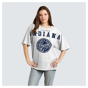 Women's Fanatics White Indiana Fever Spirit Relaxed Jersey T-Shirt