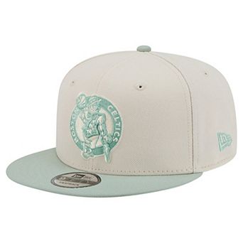 Men's New Era Cream/Light Green Boston Celtics Color Pack 9FIFTY Snapback Hat