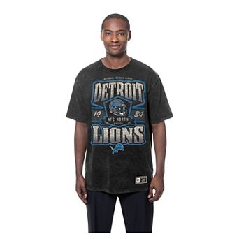 Men's New Era Black Detroit Lions Mineral Wash T-Shirt