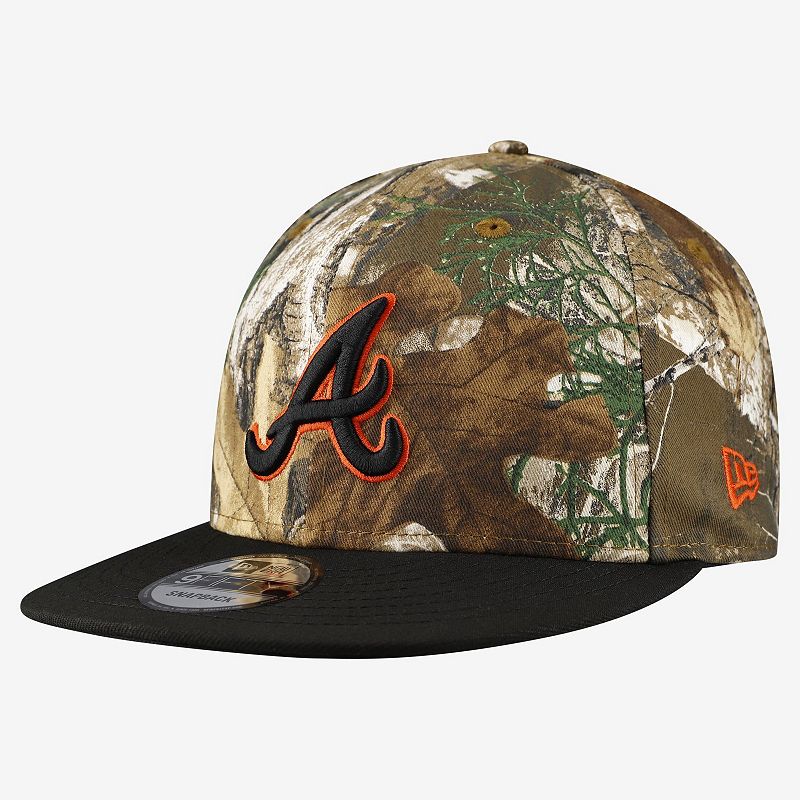Men's New Era Camo Atlanta Braves Realtree Orange Pop 9FIFTY