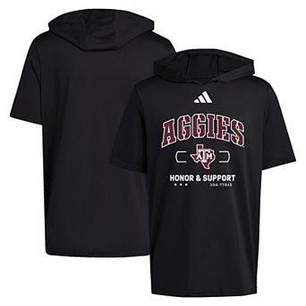 Men's adidas Black Texas A&M Aggies Honor & Support D4T Hooded T-Shirt