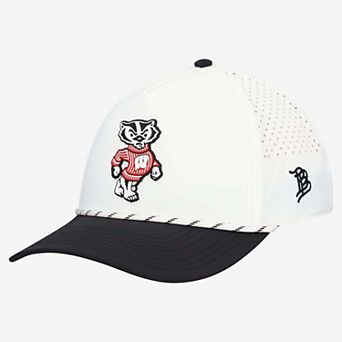 Men's Branded Bills White/Black Wisconsin Badgers Classic Adjustable Rope Hat