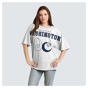 Women's Fanatics White Washington Mystics Spirit Relaxed Jersey T-Shirt
