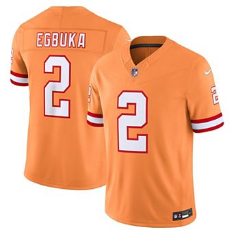 Men's Nike Emeka Egbuka Creamsicle Tampa Bay Buccaneers Alternate Vapor F.U.S.E. Stitched Limited Jersey