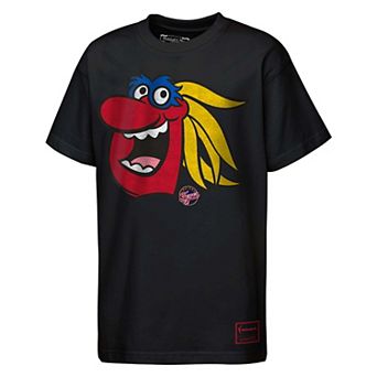 Youth Mitchell & Ness Black Indiana Fever Mascot Big Face Heavyweight T-Shirt