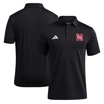 Men's adidas Black Nebraska Huskers Our Red Burns Brighter Ultimate365 Polo