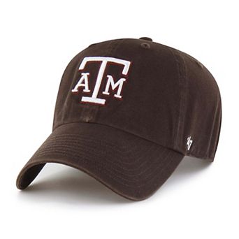 Men's '47 Brown Texas A&M Aggies Vault Clean Up Adjustable Hat