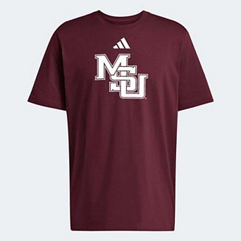 Men's adidas Maroon Mississippi State Bulldogs Interlock Logo Fresh T-Shirt