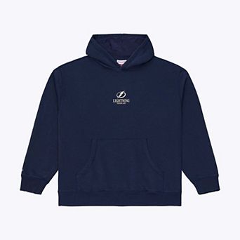 Men's Mitchell & Ness Navy Tampa Bay Lightning Core Essentials Hoodie