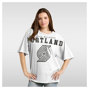 Women's Fanatics White Portland Trail Blazers Spirit Relaxed Jersey T-Shirt