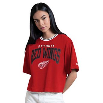 Women's Starter Red Detroit Red Wings Ace Cropped T-Shirt