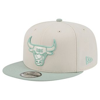 Men's New Era Cream/Light Green Chicago Bulls Color Pack 9FIFTY Snapback Hat