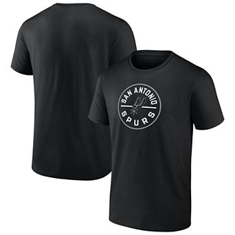 Men's Fanatics Black San Antonio Spurs Offensive Rebound Bi-Blend T-Shirt