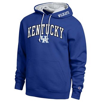 Men's Champion Royal Kentucky Wildcats Arch Tackle Twill Hoodie