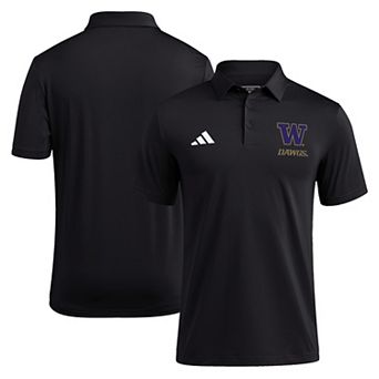 Men's adidas Black Washington Huskies Dawgs Ultimate365 Polo