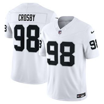 Men's Nike Maxx Crosby White Las Vegas Raiders Vapor F.U.S.E. Stitched Limited Jersey