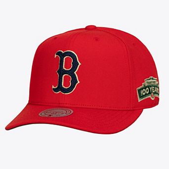 Men's Mitchell & Ness Red Boston Red Sox Fenway Park 100th Anniversary Patch Secondary Pro Snapback Hat