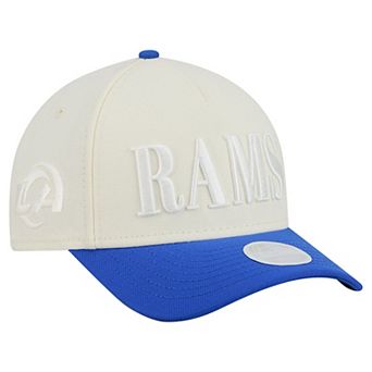 Women's New Era Cream/Royal Los Angeles Rams Tonal A-Frame 9FORTY Adjustable Hat