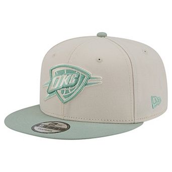 Men's New Era Cream/Light Green Oklahoma City Thunder Color Pack 9FIFTY Snapback Hat