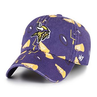 Youth '47 Purple Minnesota Vikings Stomping Ground Clean Up Adjustable Hat