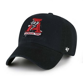 Men's '47 Black Alabama Crimson Tide Vault Clean Up Adjustable Hat