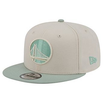 Men's New Era Cream/Light Green Golden State Warriors Color Pack 9FIFTY Snapback Hat